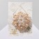 Brooch "Flower" multi -layer with pearls, the color is white in gold