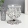 Glass 1 Candle "Pattern", silver color