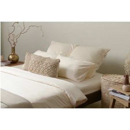Essential pillowcase set, size 50x70 cm, 2 pcs, cream color-6