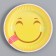 Disposable plate with lamination "smiley" cardboard, 18 cm