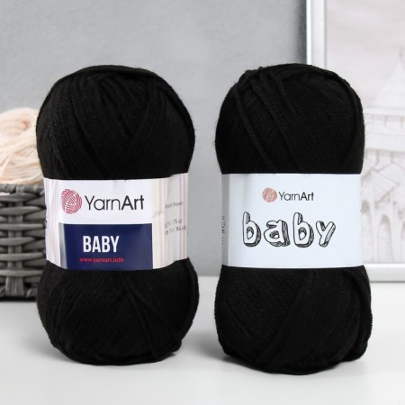 Yarn "Baby" 100% acrylic 150m/50g (585 black)