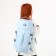A backpack-snuffle with a zipper, 4 outer pockets, a shoe detachment, blue color