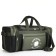 Road bag on a zipper, with an increase, 3 outer pockets, a long belt, black color/hack