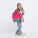 Baby backpack for a girl textile "heart", 27x23x10 cm