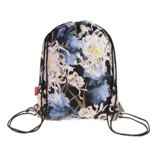 A bag for shoes 440 x 365 mm, Erich Krause, density 300D, with a reflective strip, Golden Daisy, Black/Blue