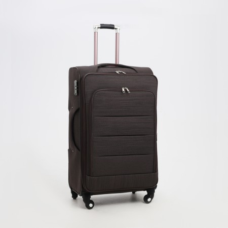 Big suitcase 28 ", lightning department, code castle, 4 wheels, outer pocket, brown color-1