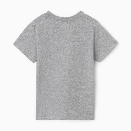 T -shirt for a boy, color gray melange, height 128 cm-3