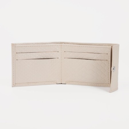 Women's wallet on the button, milk color-2