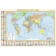 Political map of the world with flags. Federal structure of Russia with flags, within new borders, a0
