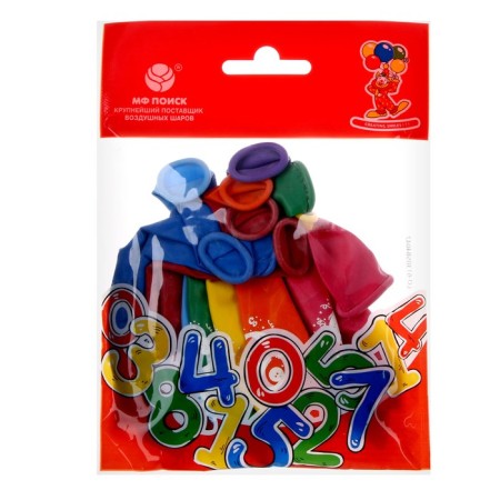 Shar Latex 12 “Figure 3”, pastel, 2-sided, set 10 pcs., Mix-1