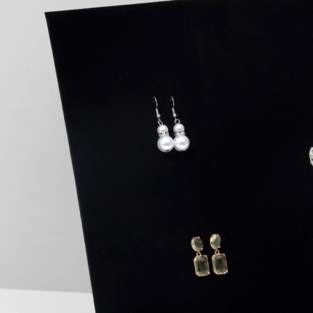 Earrings stand 60 pairs, 5 rows, 33 × 10 × 30 cm, black color-1