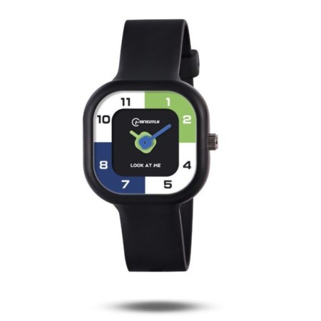 Watch of Berrier, D-3.7 cm, Silicon strap, 3 atm, black