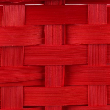 A set of wicker baskets, D19x9/32 cm, d22x9.5/34 cm, d25x10/36 cm, 3pcs, red, bamboo-5