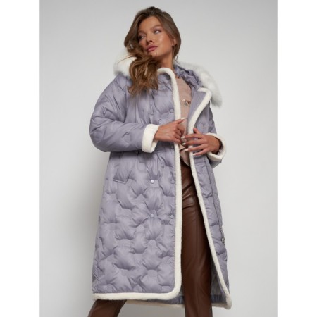 Coat insulated winter female, size 54, color gray-16