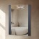 Mirror, wall -mounted, 67x52cm, with decorative inserts (black insert color)