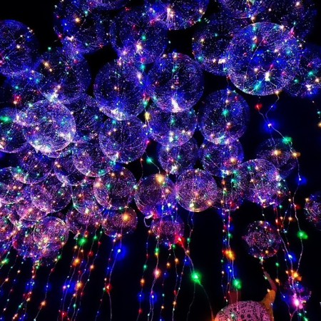 LED tape for balloon, garland, 2 meters, battery, yellow color-3