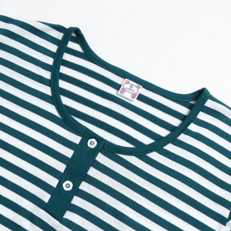 Women's set (T -shirt/shorts), emerald strip color, size 54-7