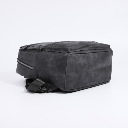 Women's backpack made of artificial leather with lightning, 3 pockets, color gray color-4