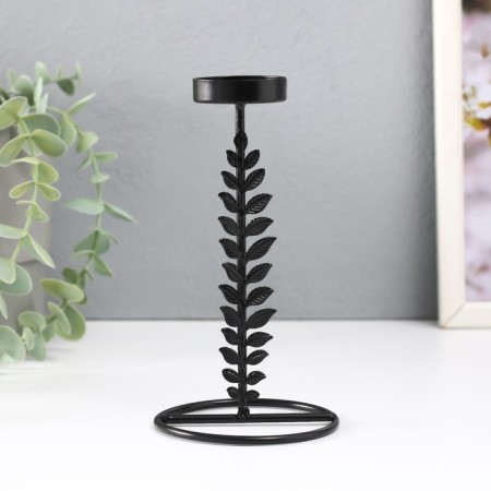 Summary Metal for 1 candle "Ventka with leaves" d = 4 cm 8x8x13.5 cm-1