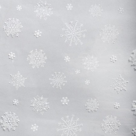 Glossy film "Snowflakes", white, 1 x 5.2 m, New Year-2