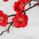 Flowers artificial "Sakura branch" 2.5x42 cm, red