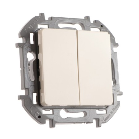 Two -clavy Legrand Inspiria, 10 AX, 250 V, ivory bone switch