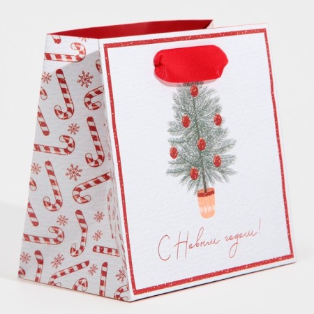 Package Gift New Year's laminated square "New Year's sweets", 14 x 14 x 9 cm, New Year-2