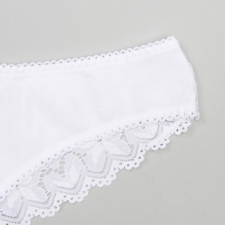 Panties female Brazilian, white color (Bianco), rr 48 (5)-7