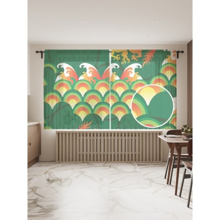 Photo "Fiery Dragons", size 145x180 cm, 2 pcs