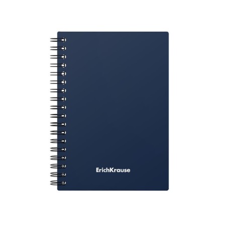 Notebook A6 (120 x 146 mm), 60 sheets in the cage on the crest Erichkrause "Classic", plastic cover, offset unit, white 100%, mix-1