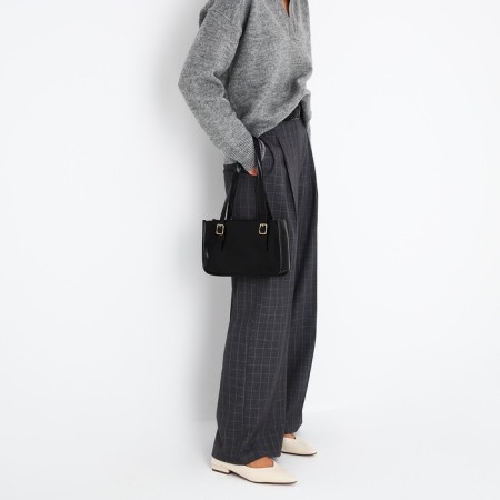 Bag Female Tout with zipper, black color-5