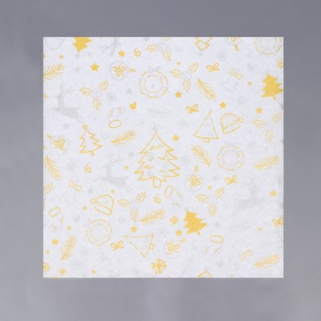 Siliconized paper "Winter's Magic", in sheets, 0.18 x 0.18 m-2