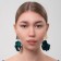 Earrings Assorted "Wind" crumpled triangles, green color