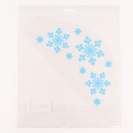 Thermalrotransfer for kokoshnik "Three snowflakes", blue color with silver-1