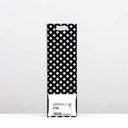 Pack for a bottle "Cell", black and white 10.5 x 33 x 8.5 cm-1
