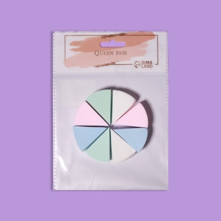 Makeup sponge, set - 8 pcs, 3.5 × 3 cm, multi -colored-7