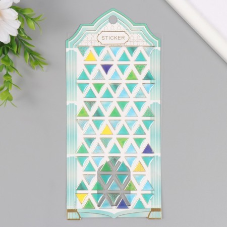 Stickers for creativity plastic "Green Tile" 9.3x20.4 cm