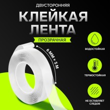 Adhesive nano tape Torso, transparent, bilateral, acrylic 10 mm × 3 m