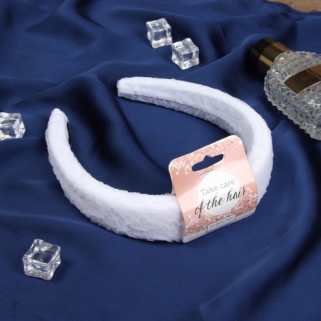 Hair cap "Jeannette" Tenderness style, 3 cm, white-1