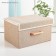 Stelly box for storage with lid LadoM "Francesca", 33 × 24 × 18.5 cm, beige color