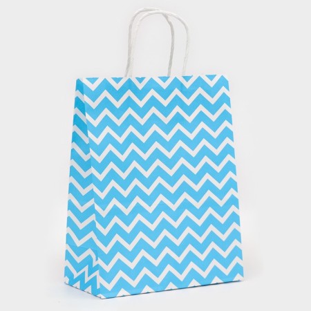 Craft package, blue, "broken lines", 27 x 21 x 11 cm-1