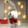 Interior doll "Grandpa in burgundy pants and gray jacket" 42x12x17 cm