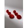 Earrings Assorted "Libero" three discs, red color in gold