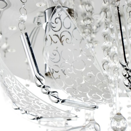 Svetogor chandelier "Grodno" 5x60W E27 LED lighting chrome 50x50cm-9