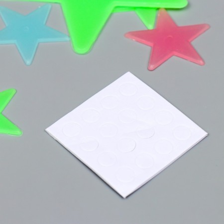 Sticker phosphorus plastic "Stars of different sizes" set 14 pcs 17x12 cm-3
