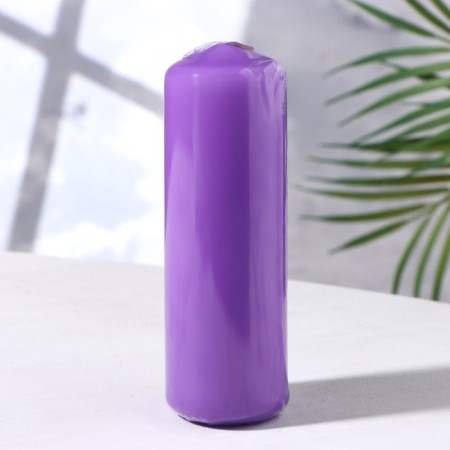 Candle - cylinder, 4 × 12 cm, 15 hours, lavender-1