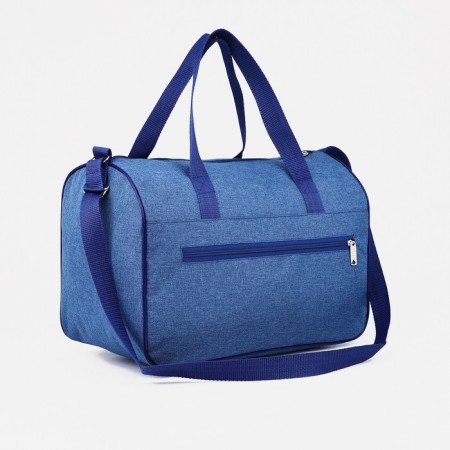 Road bag with lightning, external pocket, long belt, blue color