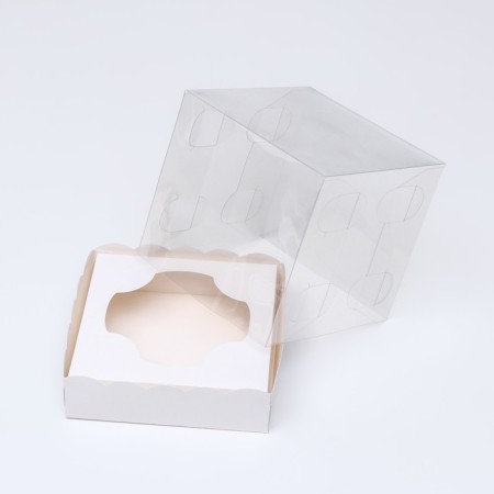 Packaging for confectionery with a lodge, white, 15 x 15 x 14 cm-3