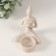 Polystone candlestick for 1 candle "Girl. Greeting" White in nettles 8.5x8.8x11.7 cm