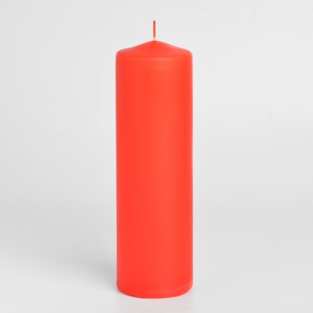 Candle-cylinder, 6x19 cm, 425 g, 25 hours, red-1